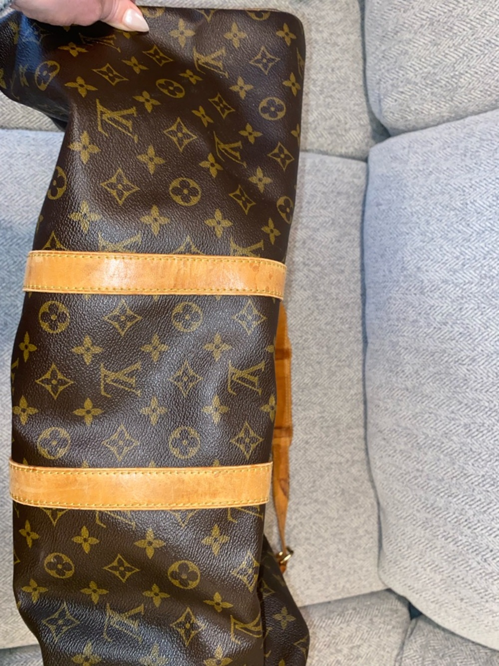 Louis Vuitton Monogram Canvas Keepall Duffel in Brown and Tan - Picture 6 of 11